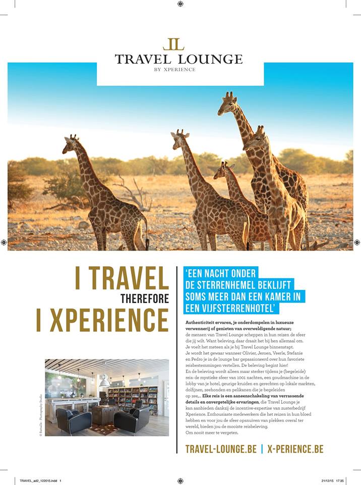 Welkom campagne Pamflet Publireportage van Travel Lounge doet mensen dromen
