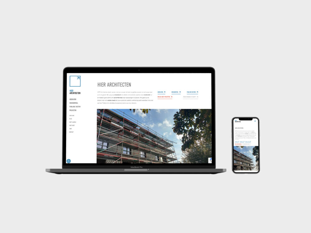 responsive website architectenbureau hierarchitecten.be